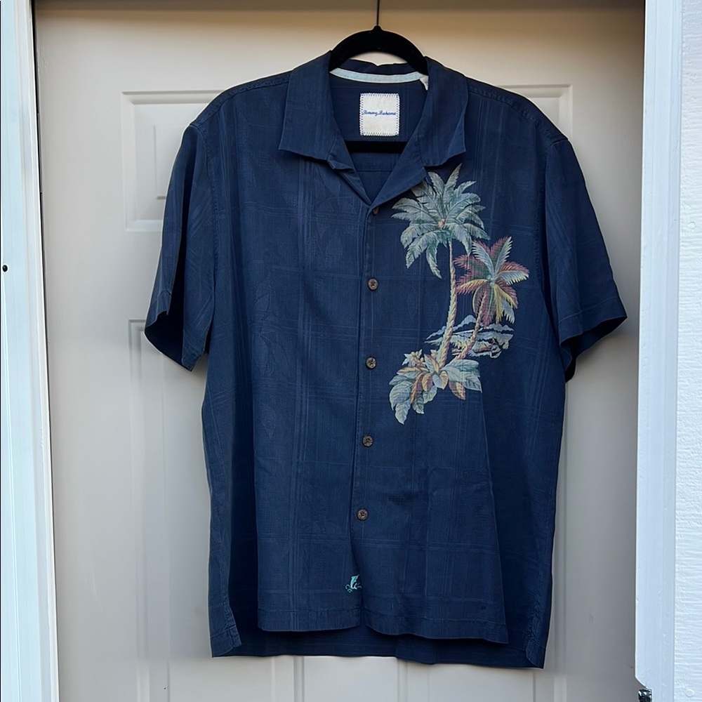 Tommy Bahama Tropical Navy Silk Shirt